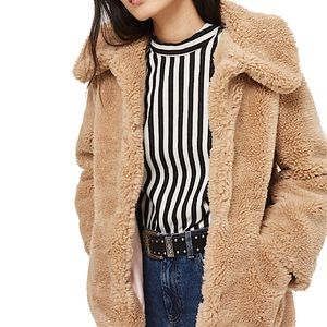 Teddy Midi Coat - Beige